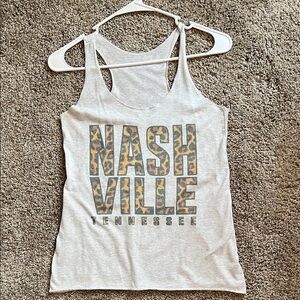 Gray Nashville Graphic Tank Top